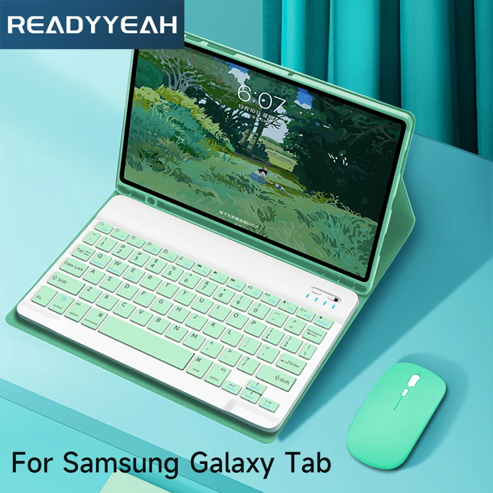 Etui na tablet Samsung Galaxy Tab S8 A8 S6 Lite Etui na tablet z klawiaturą Bluetooth Etui na mysz Samsung S7 Plus S7 FE Etui