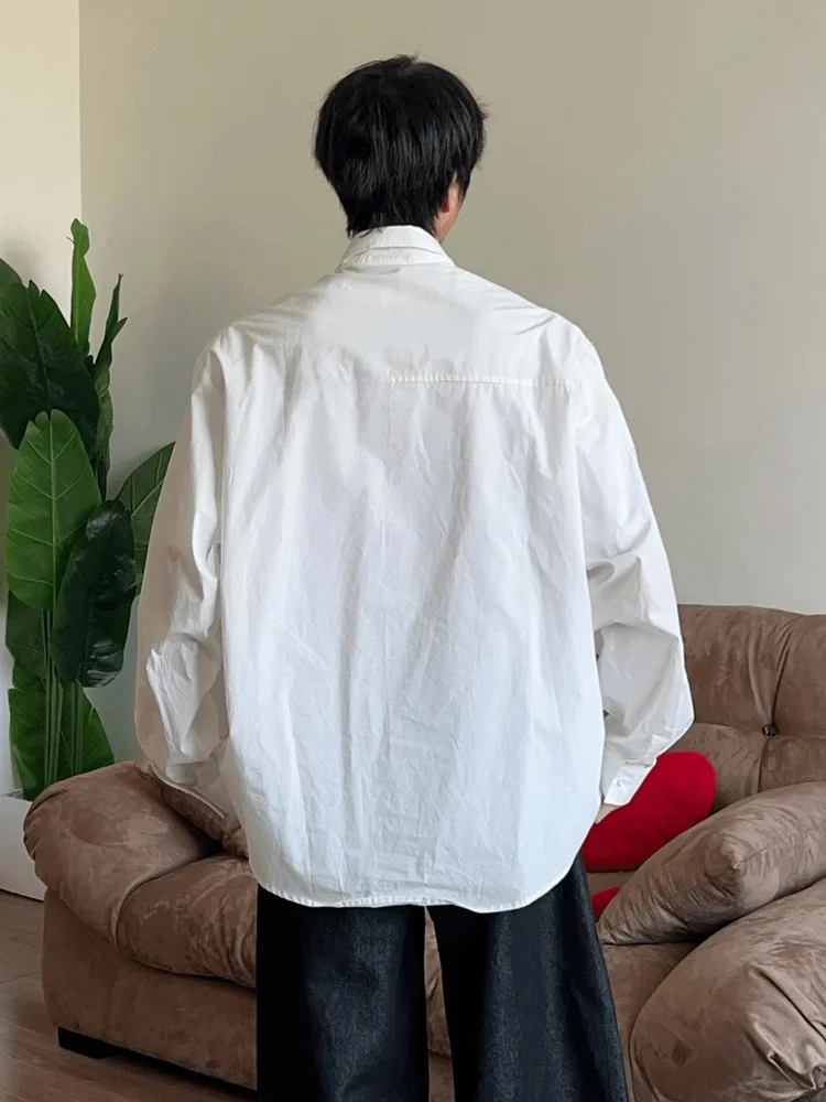 

Белые свободные мужские брюки Long Sve irt Spring Faionable Sun Protection Casual Cleanfit DK irt Дышащее волокно полиэфирного волокна