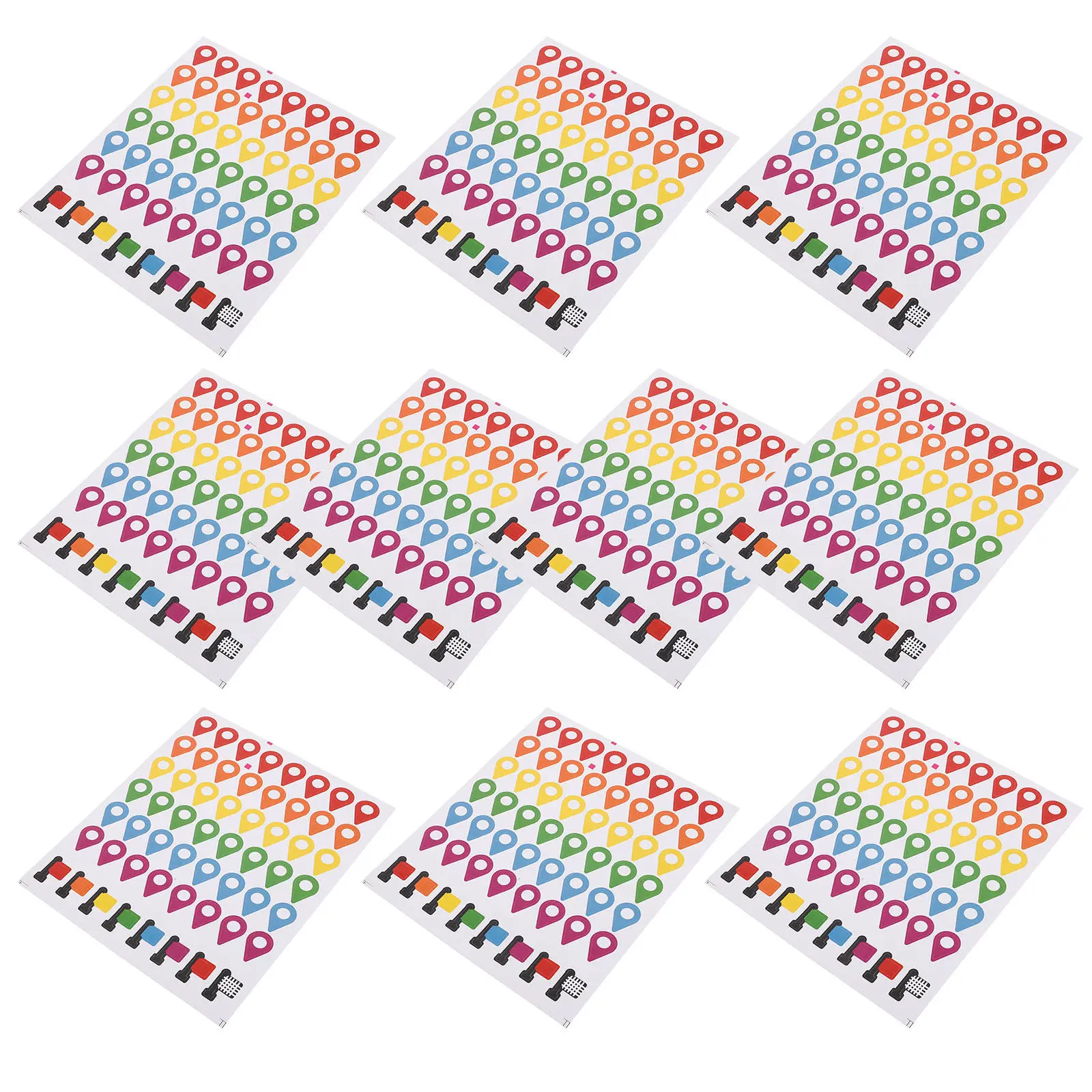 

56Pcs Map Location Stickers Peel and Stick Self Adhesive Removable Map Markers for Adventure Travel Destination Planning Road