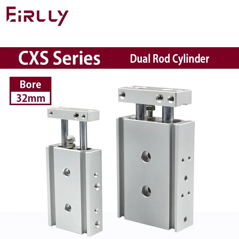 CXSM32 SMC type Dual Rod Cylinder Slide bearing air pneumatic cylinder Built-in magnet CXSM32-10 CXSM32-50 CXSM32-60 CXSM32-100