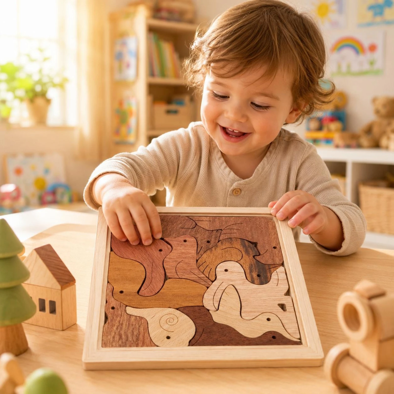 3D Wooden Assembly Challenge Educational Assembly Assembly Challenge Board Wooden Matching Toy Problem-Solving Interlocking