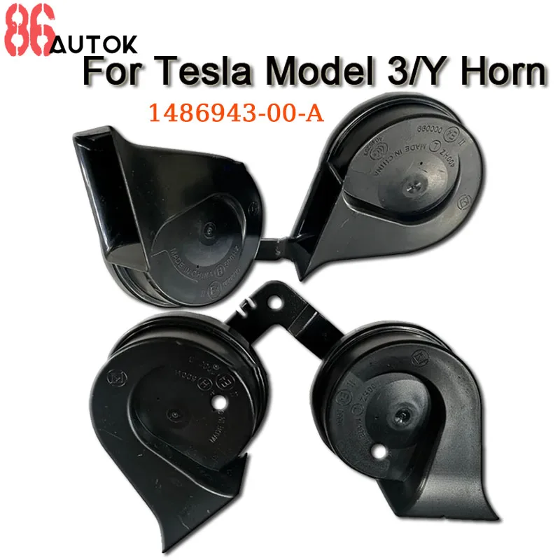 

Multi-tone & Claxon Horns for Tesla Model 3 /Y Car Special Whistle High and Low Pitch Snail Horn Waterproof Speaker 1486943-00-A