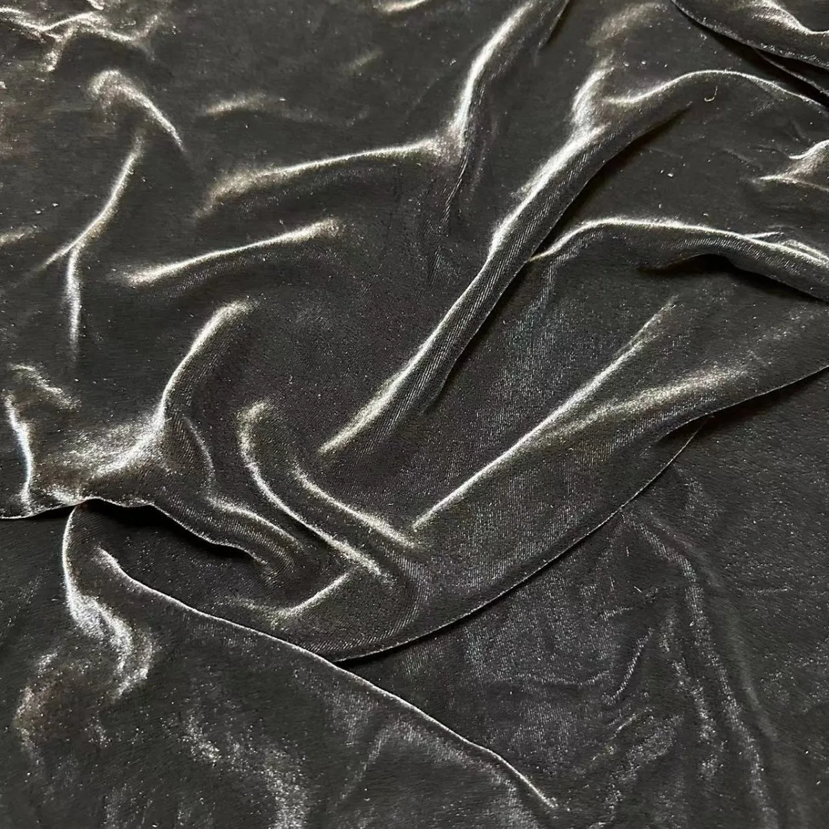 High-End Velvet Bottom Cloth 100 Silk Surface 100 Rayon 190g140 Width New Chinese Fabric Can't Coat Bed Cover