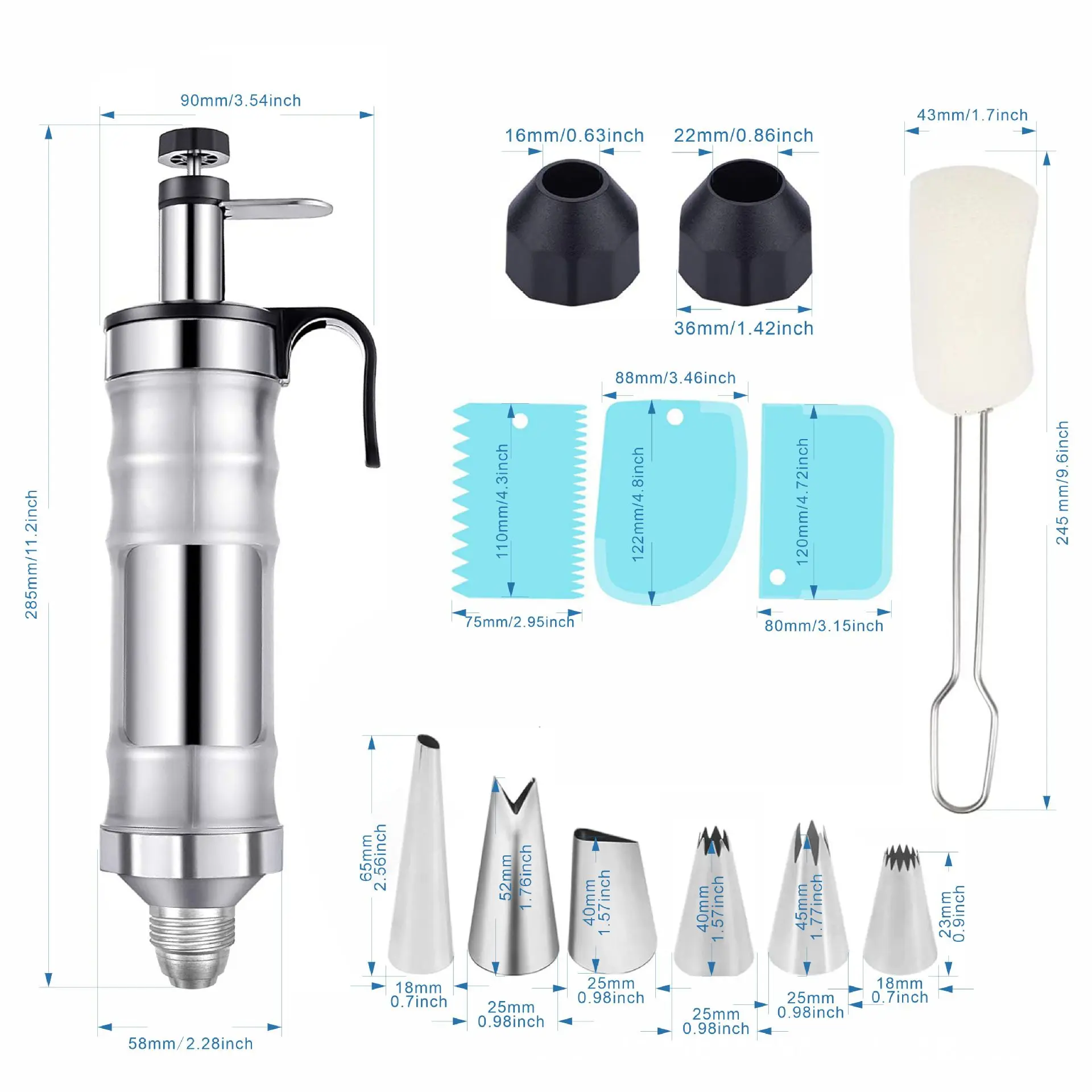 pistolet-a-decorer-les-gateaux-acier-inoxydable-seringue-a-creme-embout-pour-glacage-de-biscuits