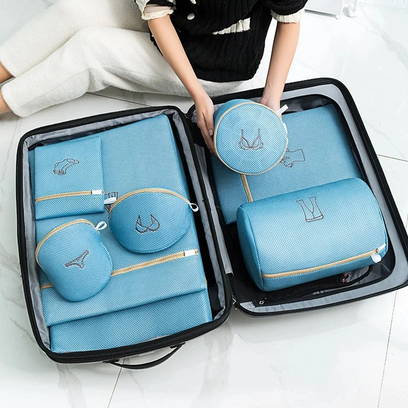 

6Pcs/set Durable Mesh Laundry Bag, Sturdy Zipper, Breathable Mesh, Exquisite Laundry Bag for Underwear, Pants, Shoes and Socks