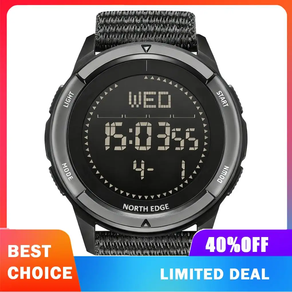 Carbon Fiber Watch Outdoor Sports Watch Waterproof Digital Hiking Swimming