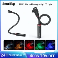 SmallRig RM 03 Macro fotografía luz LED con difusor foco Barndoor de 4 hojas, salida de 5 colores alto brillo para vídeo -5480