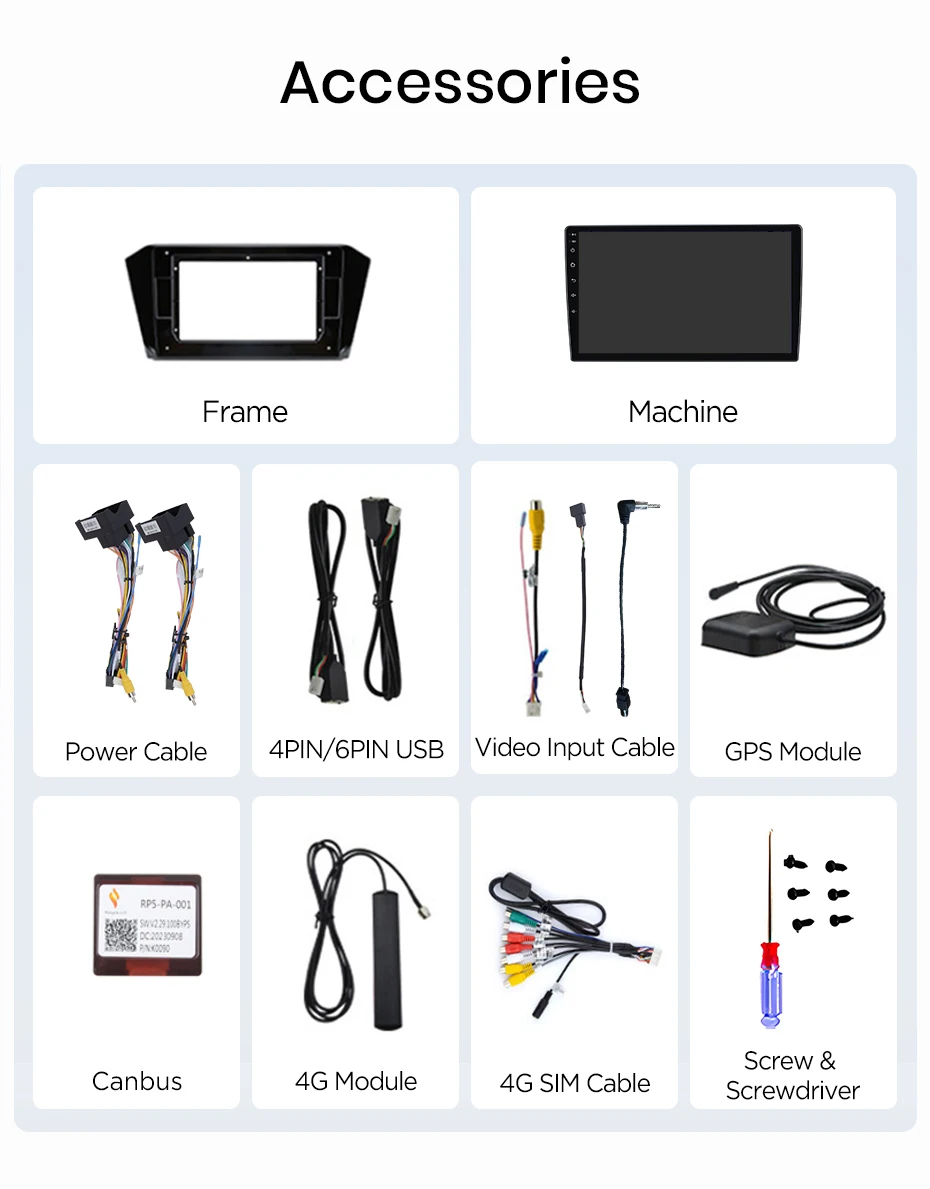 Android Autoradio für VW Volkswagen Passat B8 2015-2020 Multimedia CarPlay IPS Touchscreen 2 Din Navigation BT GPS 4G WIFI FM DSP RDS SWC