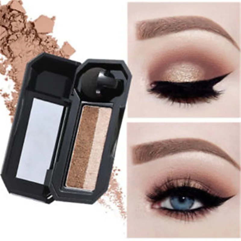 Perfeito Dual Color Eyeshadow Maquiagem Paleta, Glitter Sombra, Sombra Cosmética, Moda