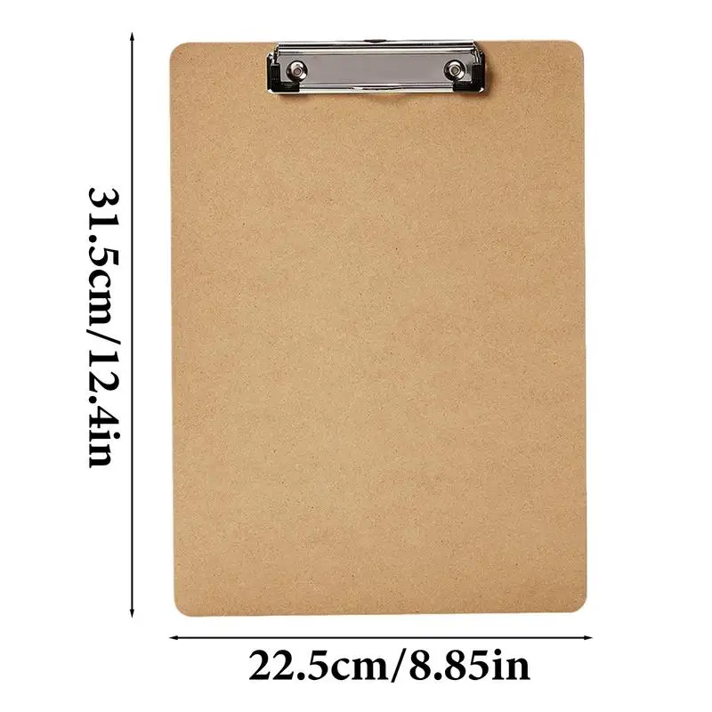 Papan Klip Papan Keras Papan Klip Kantor Papan Klip Ukuran Huruf A4 Standar dengan Klip Logam Profil Rendah untuk Siswa Wanita Pria dan