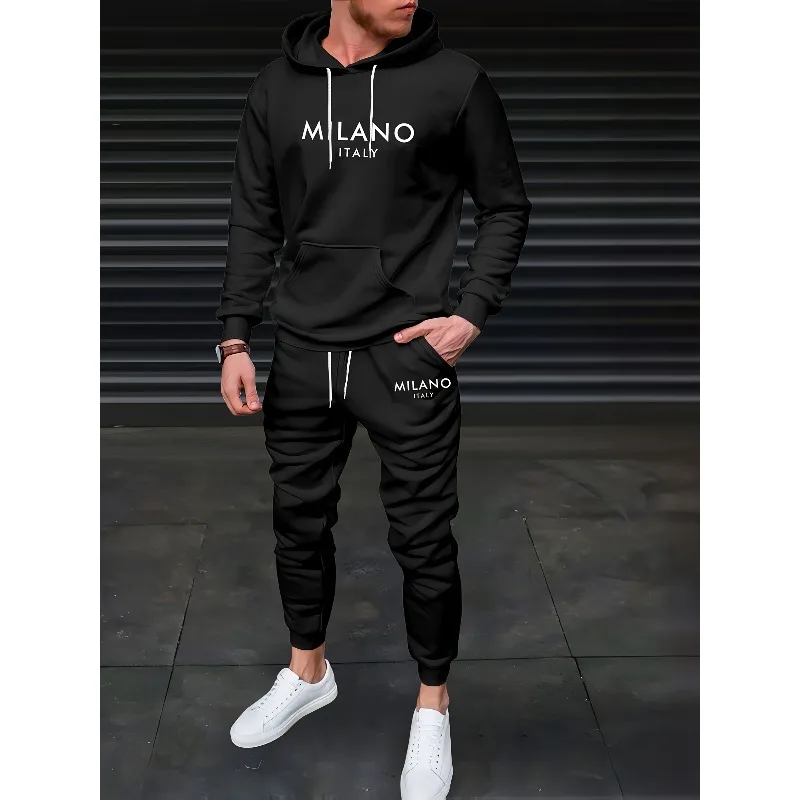 مجموعة هوديي رياضية كاجوال للرجال مطبوعة ثلاثية الأبعاد بأحرف بيج ممتازة، نمط وحدة تحكم ألعاب الخريف والشتاء مريح