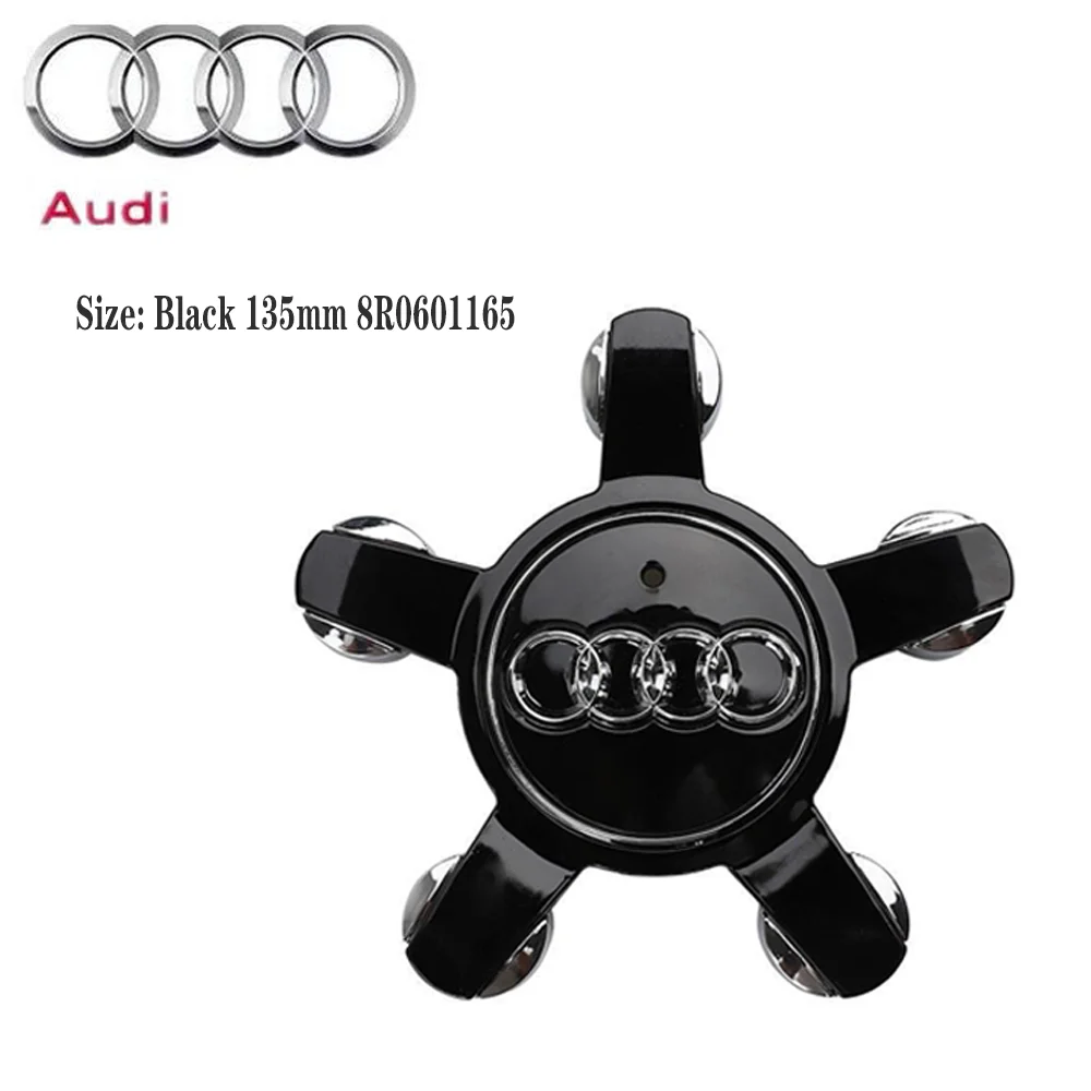 4pcs Car Wheel Rim Center Hub Caps Covers 8R0601165 For Audi A1 A2 A3 A4 A5 A6 A7 A8 Q1 Q3 Q5 Q7 TT R8 Auto Accessories