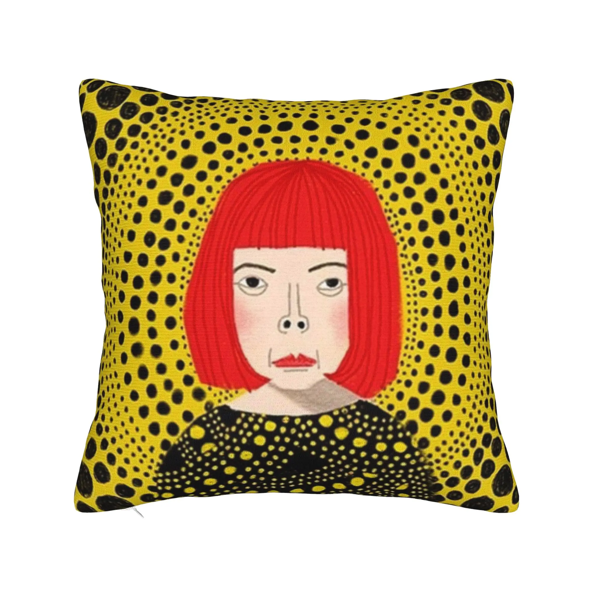 Yayoi Kusama Mysterys Square Pillow Case Japanese Artist Cushion Covers Customized  Throw Pillow Case Cover for Car 45*45cm
