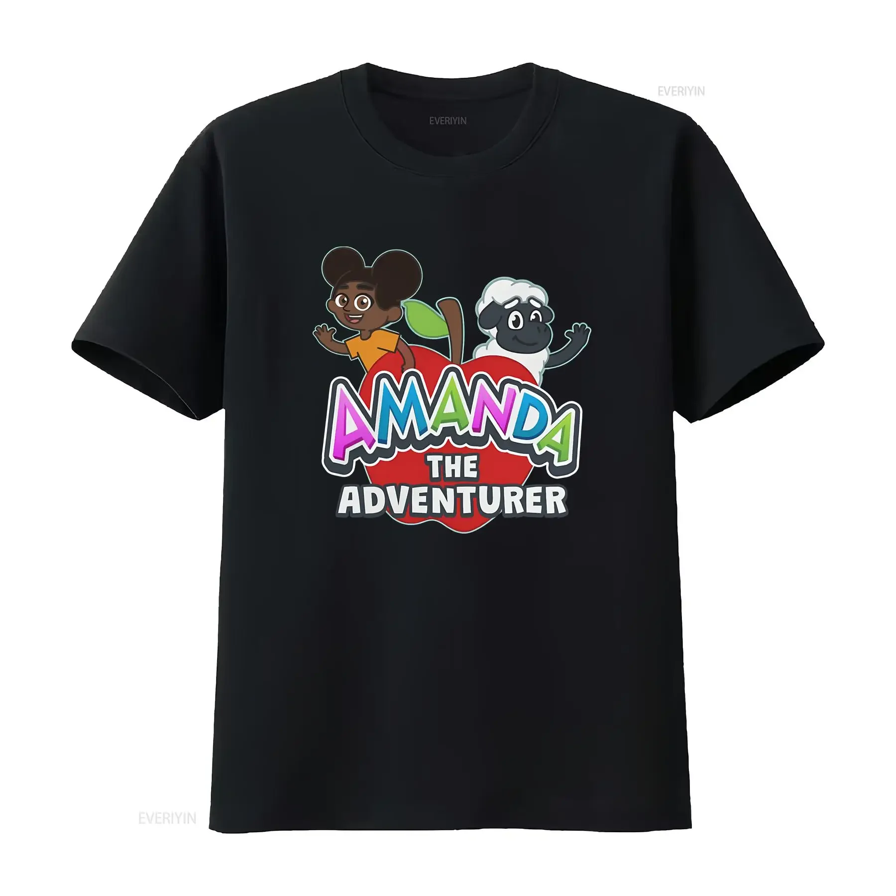 Amanda The Adventurer Kids T Shirt Top  vintage Washed graphic Slightly Stretched streetwear Top For Everyday Wear Casual homme