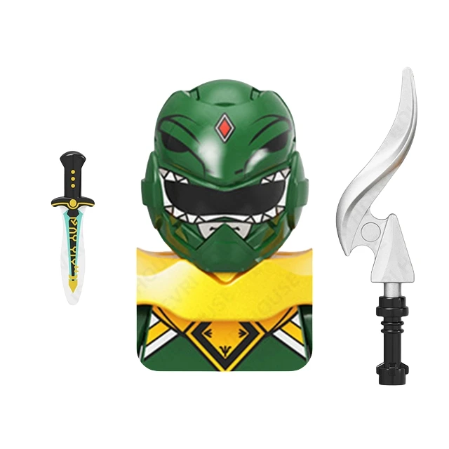 Mini Movie Series Powered Building Blocks Yellow Green Soliders Red Warrior Mighty Morphin Action Figures Toys Kids Gifts