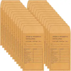 50/100 Pcs Church Supplies Tithe and Offering Envelope Offering Tithe Envelopes for Religious Church