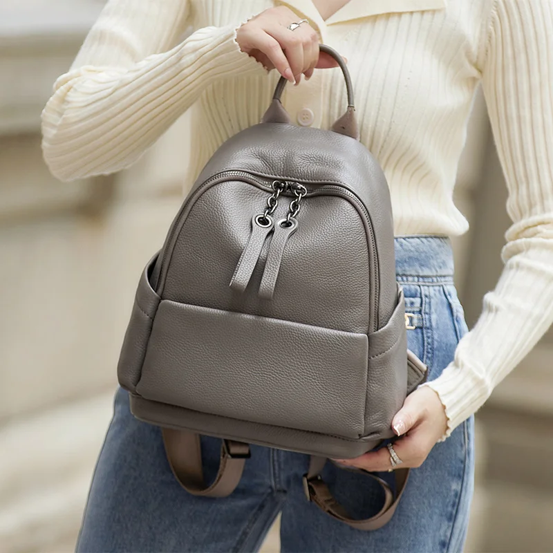

Limited ZOOLER First Layer Genuine Leather Backpack Designed Plaid Large Capacity Backpack School Bags College Girl Hot#SC1701