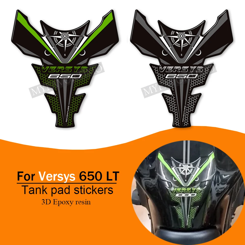 

3D Stickers Fuel Oil Tank Pad Tankpad Gas Kit Knee Protector Adventure Decals For Kawasaki Versys 650 LT 650LT