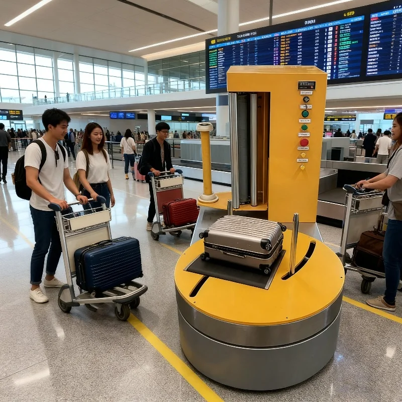 آلة تغليف الأمتعة المخصصة بسعر المصنع آلة تغليف أمتعة المطار #2