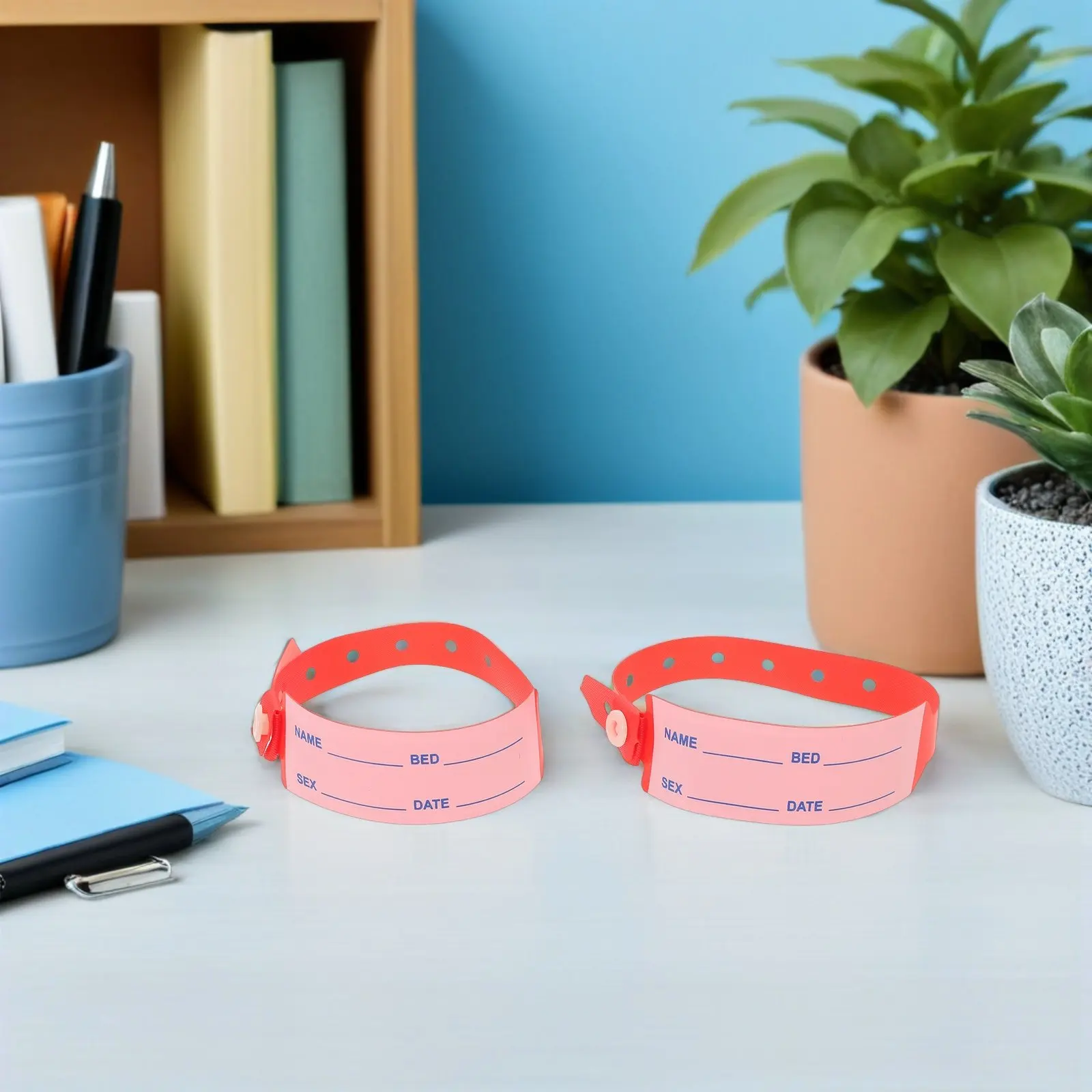 100Pcs Identification Wristbands Disposable Id Bracelets for Hospital Patient Admission Nursing Waterproof Comfortable