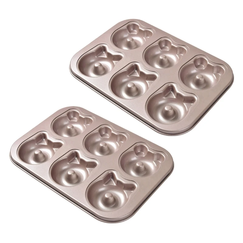 

2Pcs Nonstick Cake Pans Baking Molds Metal Cake Molds Practical Baking Accessory