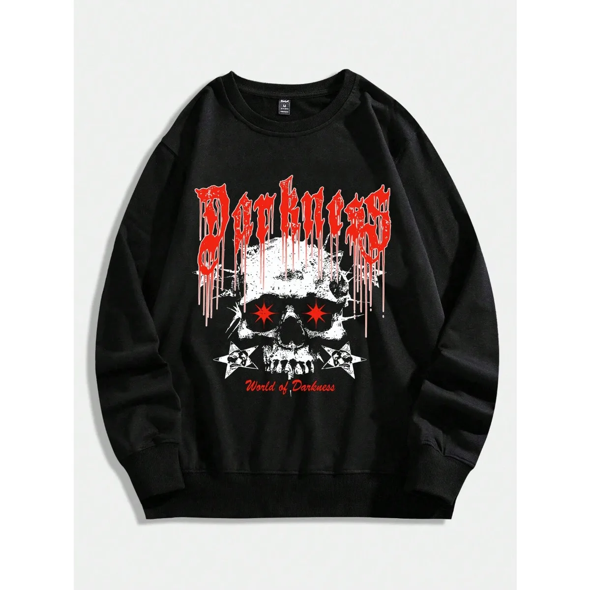

Men's Casual and Fashionable Guys Letter&Skull Printed Hoodie with Round Neck Pullover Suitable for Holiday Gifts Sports Tops