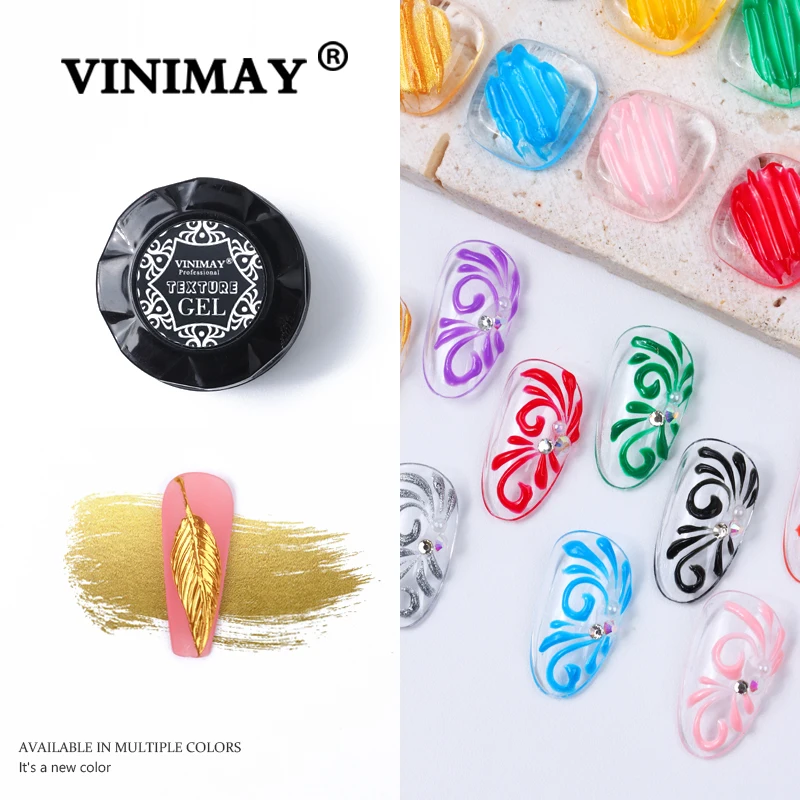 VINIMAY 12 Color Texture Relief Gel Nail Polish Nail UV Gel Varnish Soak Off Gelpolish LED Gel Varnish Nail Art Lacque Prime