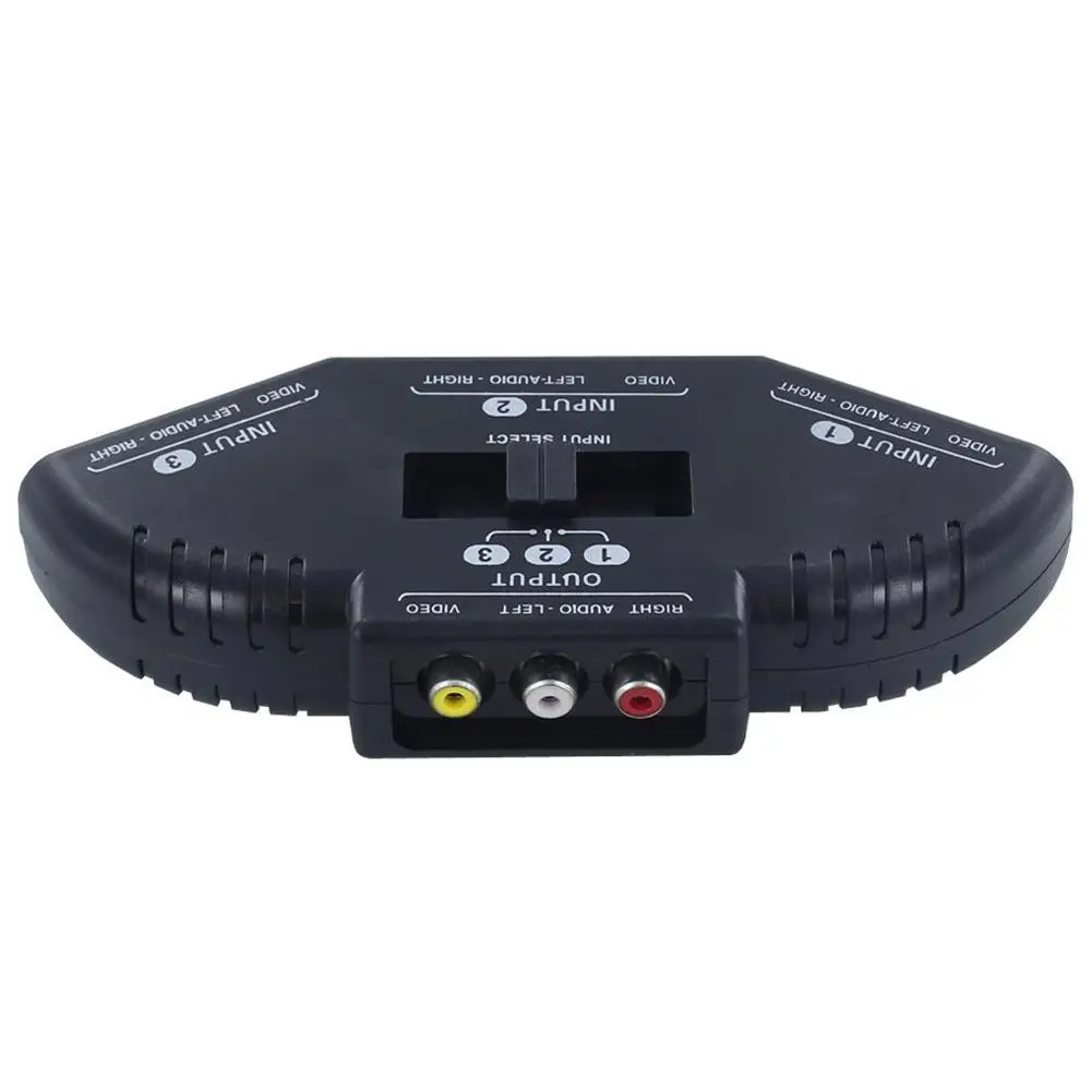 3-way Audio Video Av Switch Selector Box Splitter Switch W/ Cable For Tv X-box Dvd Player Devices Switch Z0q5