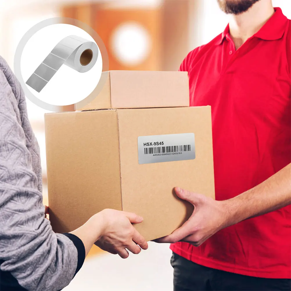 

1000 Pcs Paper Barcode Stickers Folder Labels Clear Printable Vinyl Heavy Duty