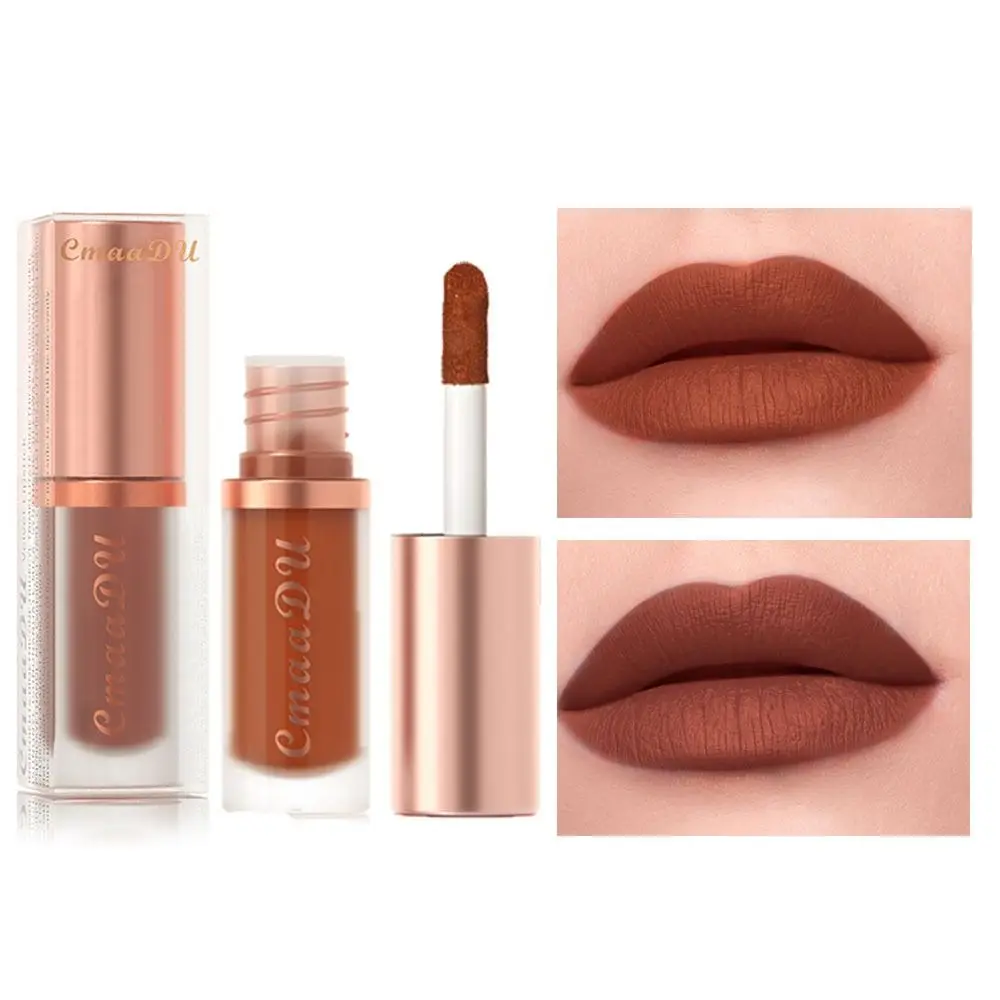 Fluweel Matte Lippenstift Nieuwe Langdurige Sexy Lipgloss 10 Kleuren Non-Stick Cup Lip Cosmetica Vrouwen