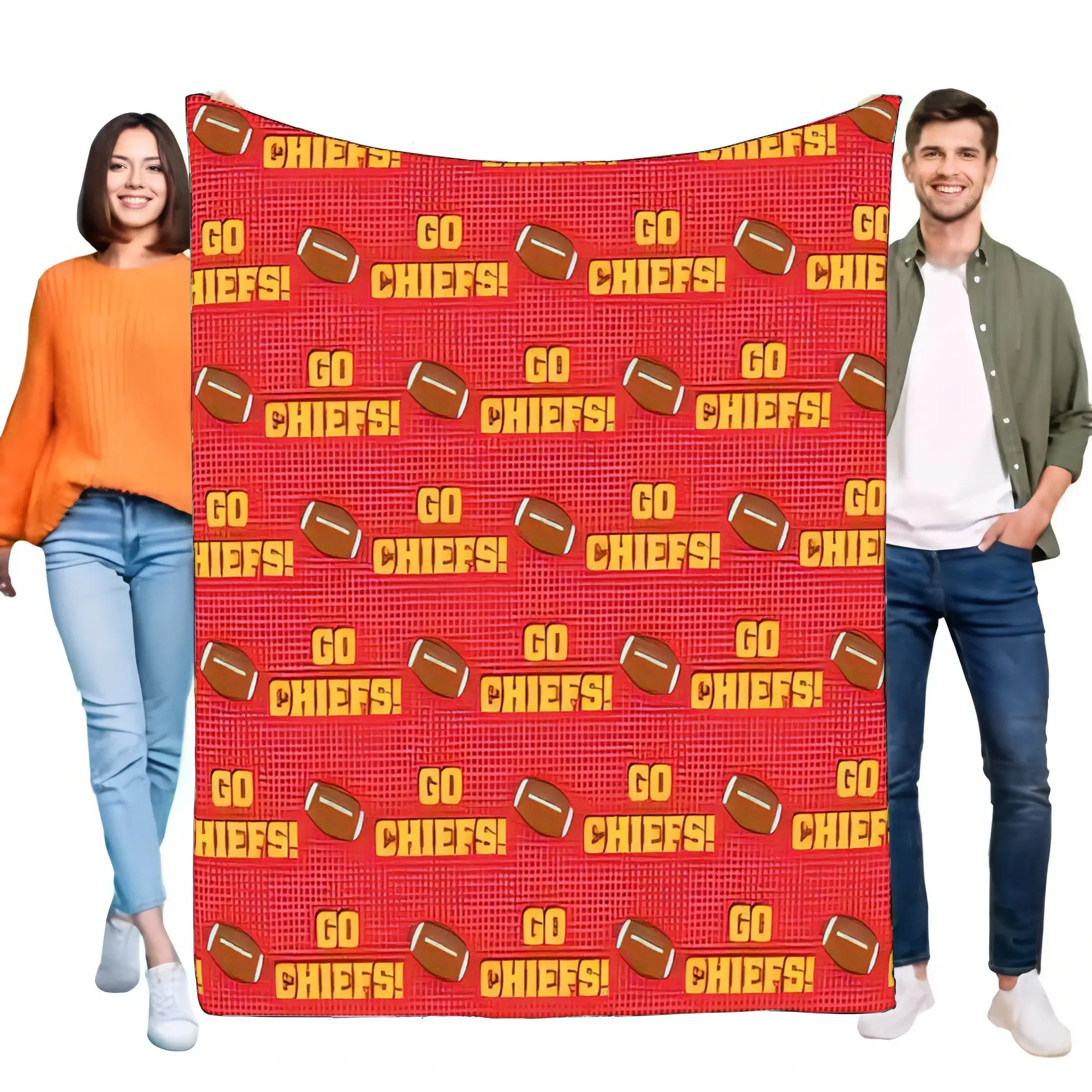 NFL Kansas City Chiefs Blanket Soft Cozy Throw for Bed, Sofa, Lightweight Fabric Perfect for Fans, Great Birthday or Game Day Gi