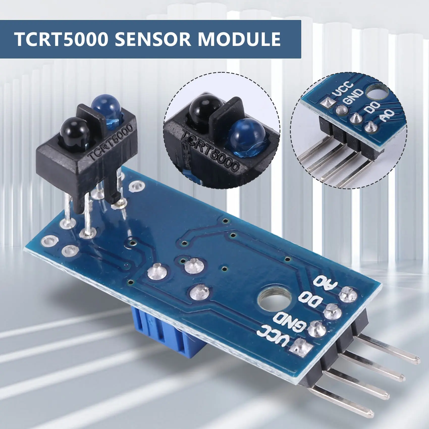 SCLS 10 قطعة TCRT5000 وحدة استشعار عاكسة بالأشعة تحت الحمراء IR حاجز خط المسار الكهروضوئي التبديل لروبوت السيارة الذكية