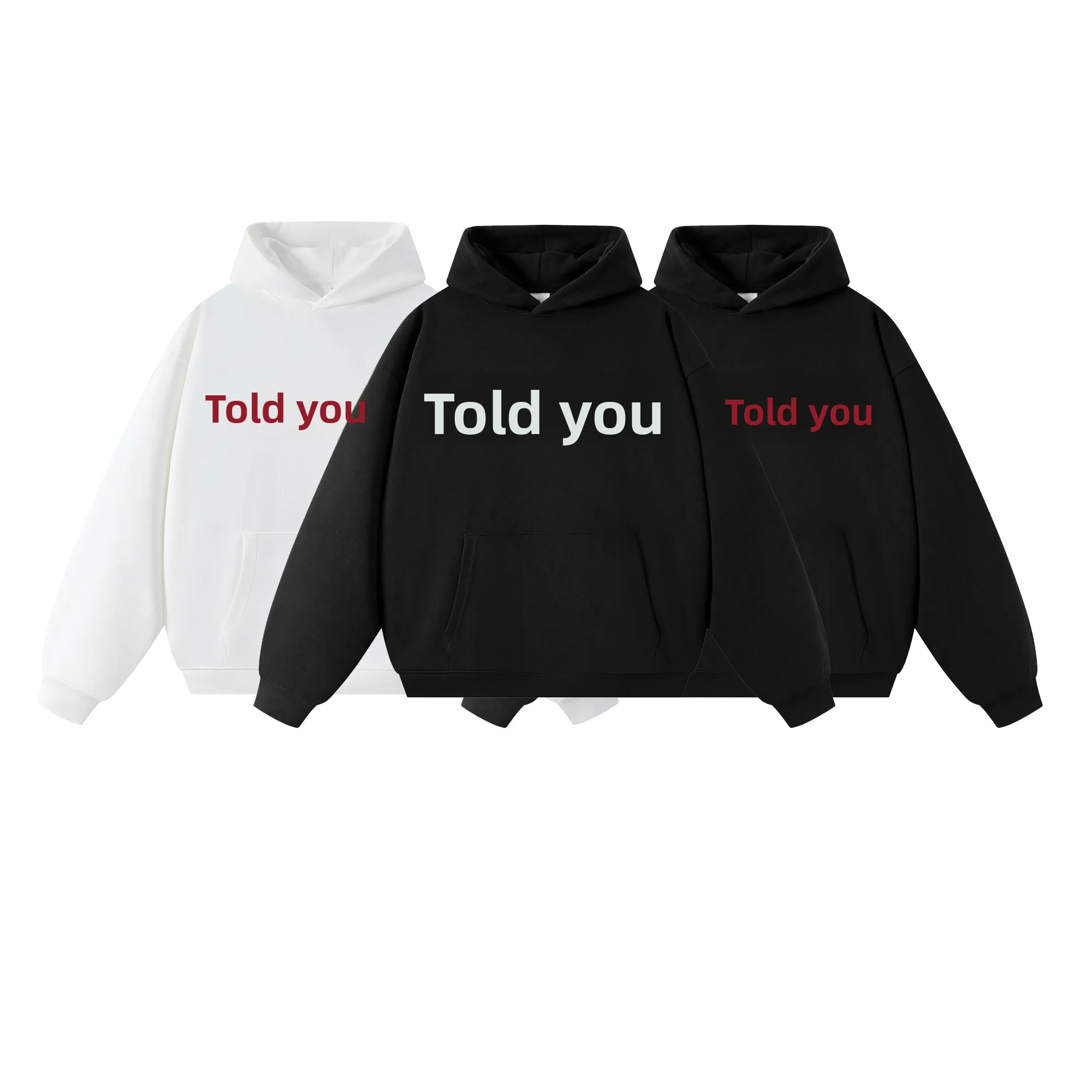 

Худи с текстовым принтом Kanye Told You, тонкая толстовка, уличный стиль, повседневный свободный крой, длинный рукав, молодежная мода, хлопковая толстовка