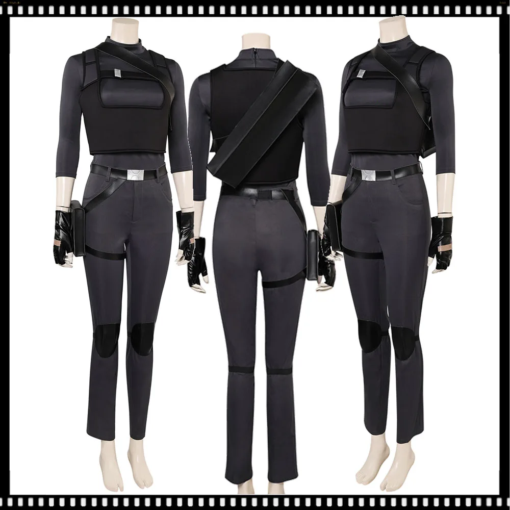 Women Lara Croft Cosplay Costume Halloween Carnival Party Suit Movie Tombing Raiders Vest Pants Belt Gloves Battle Clothes Set