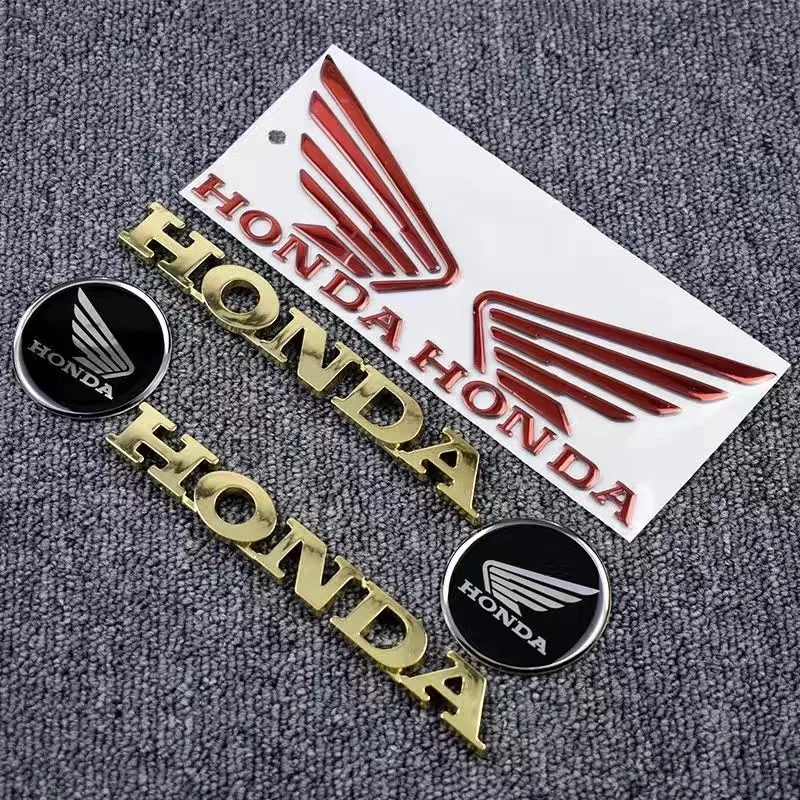 Conjunto de modificación de motocicleta Honda, pegatina 3D con logotipo, etiqueta de letra galvanizada HONDA, pegatina impermeable, accesorios de motocicleta Cbr 600