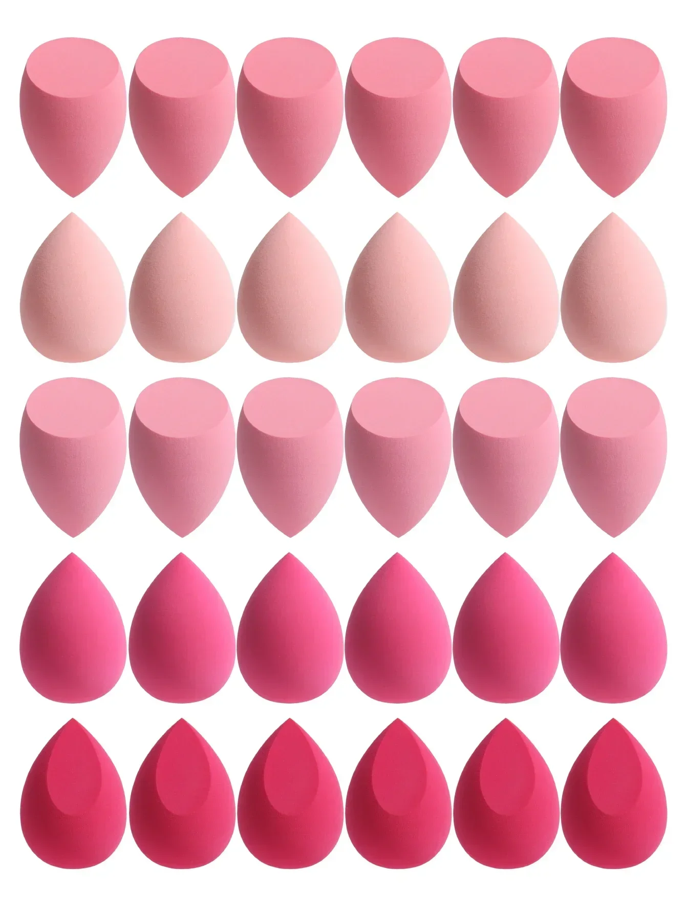 30 Beauty Eggs (make-upsponzen) Foundation Make-up Gemengde schoonheidsspons, vloeibaar, crème en poeder zonder vlek, meerkleurig C