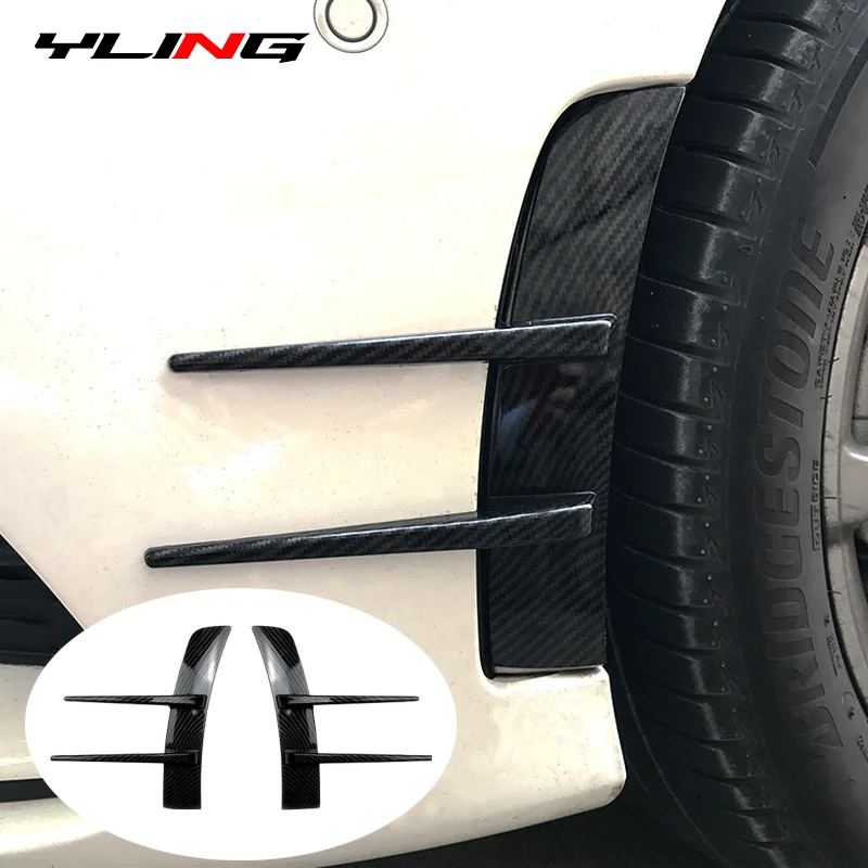 2Pcs For Benz A-Class A180 A200 A220 Front Bumpers Lip Air Vent Trim Spoiler Canards Splitter Car Styling Accessory