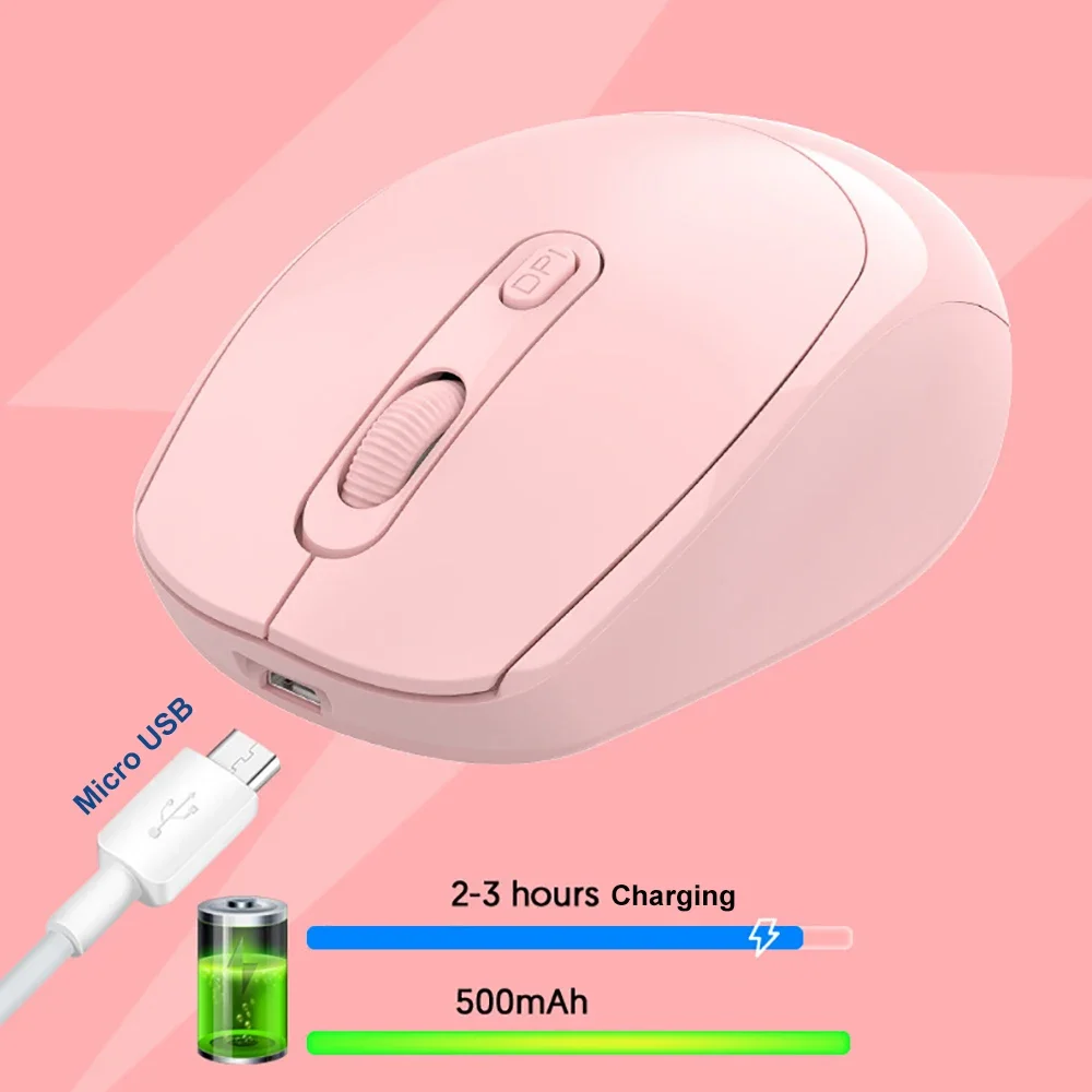 Мышь Bluetooth 5,1 2,4G Беспроводная мышь Двухрежимная перезаряжаемая мышь Игровая мышь 1600 точек на дюйм Бесшумные мыши для Macbook Tablet Laptop