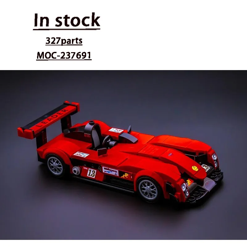 MOC-237691 새로운 LMP-1 아이코닉 스포츠카 레이싱 빌딩 블록 모델, 327개 부품, 소년과 어린이를 위한 생일 선물 장난감