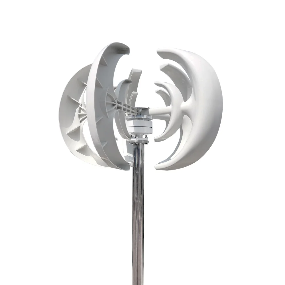 EU-Lieferung 5000W Vertikale Turbine 12V/24V/48V Geräuscharm Haushalt 220V Mit Kostenlosem Laderegler