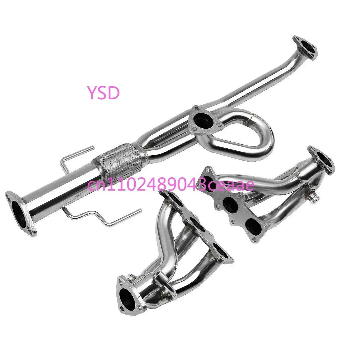 Exhaust Headers & Downpipe Steel Manifolds For M Azda MX6 Ford Probe 2.5L DOHC V6