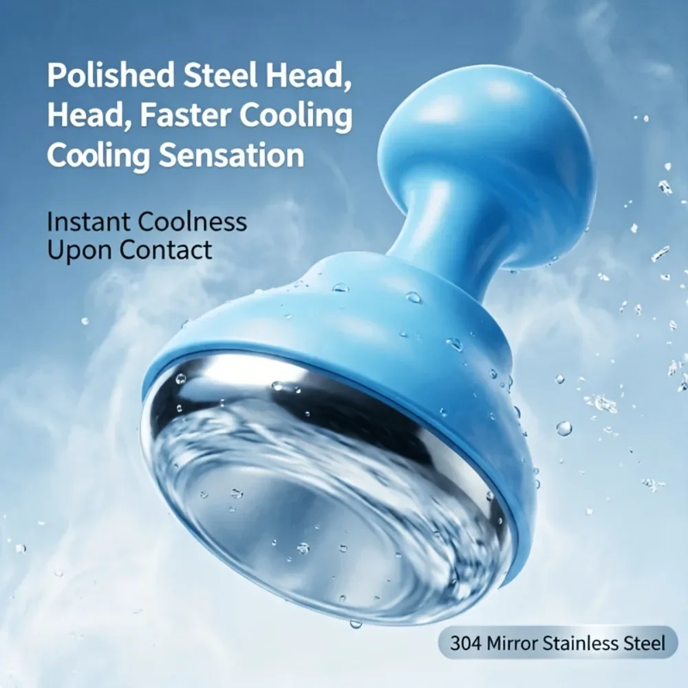 304 Stainless Steel Cold Beauty Shrink Ice Massage Instrument Stainless Steel Ice Hammer Face Coold Massager Face Eye Skincare