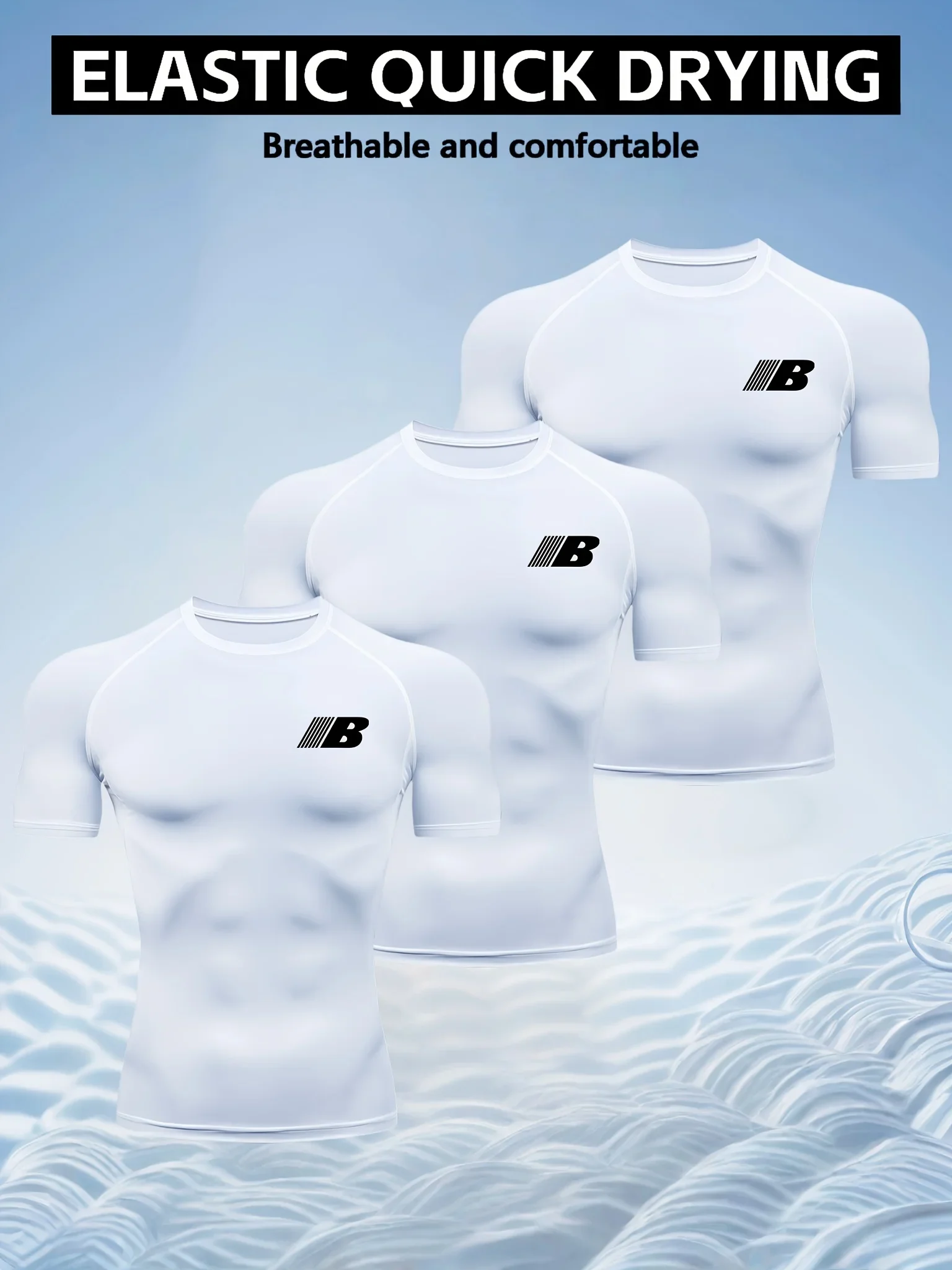 Triplet Men's Compression Printed T Shirt Summer Sportswear Running T-shirt Elastic Quick Dry Sport Gym Fitness TShirts Men