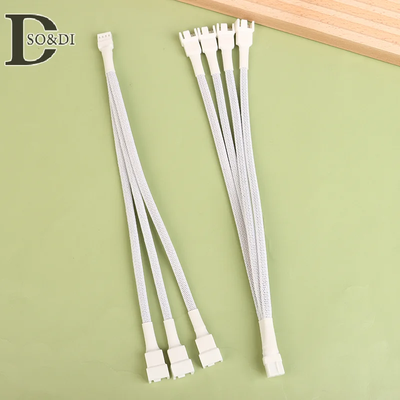 4 Pin 1 To 1/2/3/4 Motherboard CPU Fan Computer Case Fan Extension Adapter Cable PWM Female To 4 Pin Splitter Cable