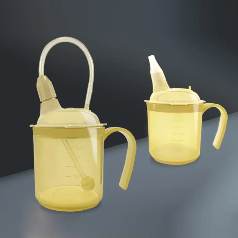 

300 мл чашка-непроливайка для взрослых с соломинкой для жидкостей, воды для инвалидов, пожилых лежачих пациентов, питьевые 15UB