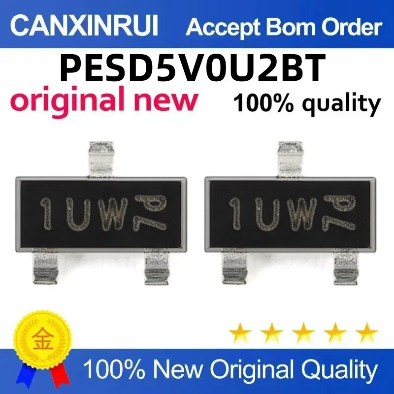 (5-100 pieces)PESD5V0U2BT ESD suppressor/TVS diode patch SOT-23 silk screen 1MW