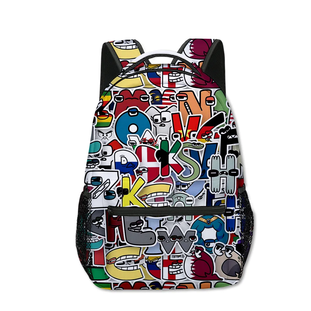 

Classic Popular Alphabet Lore student Bookbag Notebook Backpacks 3D Print Oxford Waterproof Boys/Girls Travel Backpacks