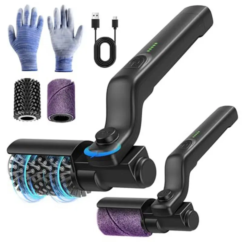 

ABMS-Electric Grill Brush Rechargeable, 3-Speed Adjustable 180° BBQ Cleaner With Stainless Steel Rotary Head