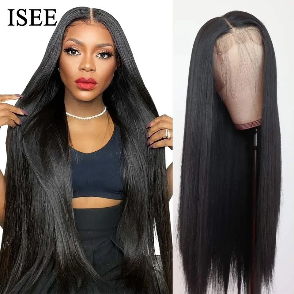 

250% Density Straight Lace Front Wigs For Women Brazilian Human Hair Wigs 13X4 ISEE HAIR Straight Lace Front Human Hair Wigs