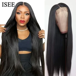 250% Density Straight Lace Front Wigs For Women Brazilian Human Hair Wigs 13X4 ISEE HAIR Straight Lace Front Human Hair Wigs